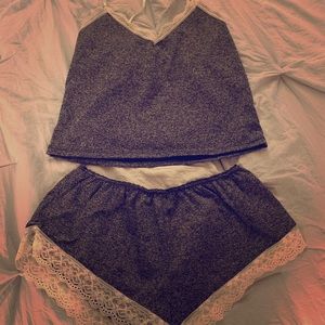 Cute intimate pj set grey